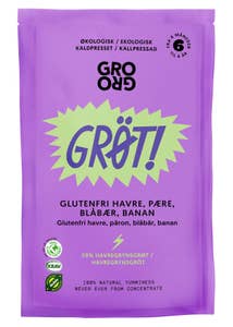 Grogro Grøt med blåbær og pære Fra 6 mnd, Økologisk