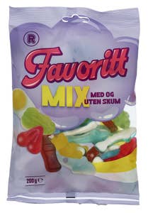 R Favorittmix med og uten skum