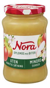 NORA Eplemos med biter Med mindre sukker