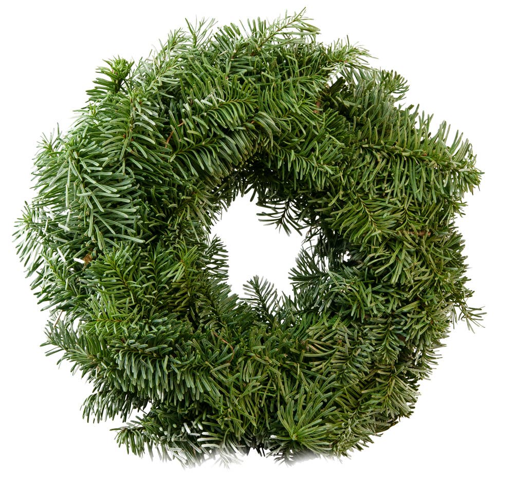 FreshFlowers Klassisk rundbundet julekrans Granbar, ø25cm