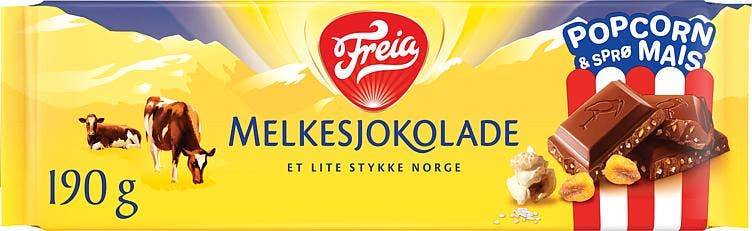 Freia Melkesjokolade Popcorn, Sprø Mais & Havsalt