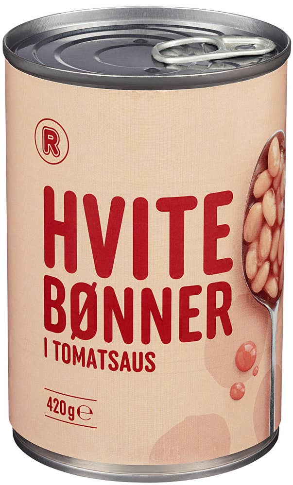 R Bønner i Tomatsaus