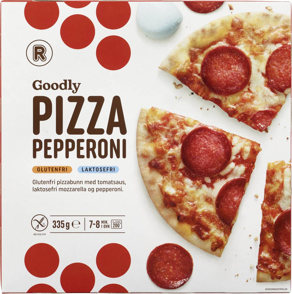 R Goodly Glutenfri pizza pepperoni