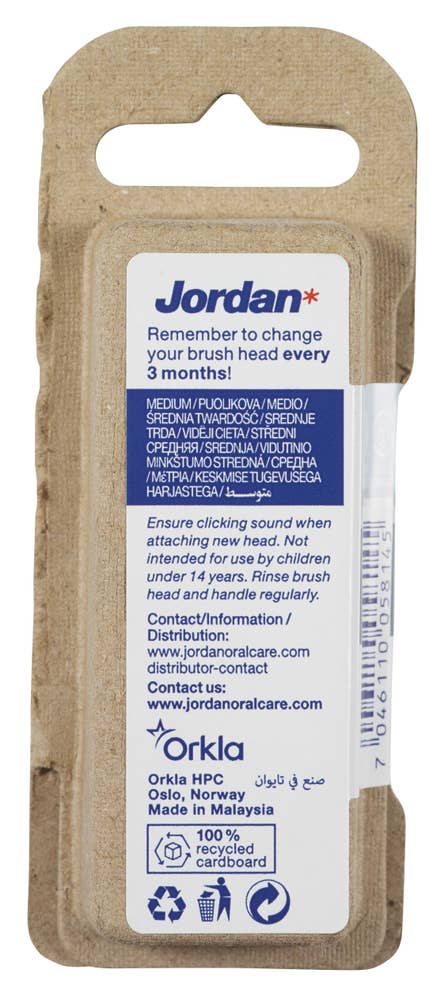 Jordan Refill til tannbørste Medium, ass. farge