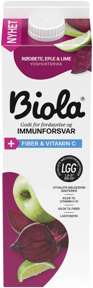 TINE Biola® yoghurtdrikk rødbet, eple & lime