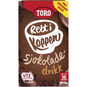 TORO Rett i Koppen Sjokoladedrikk, Rett i Koppen 10 poser