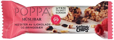 Sørlandschips Poppa Müslibar Bringebær & Sjokolade