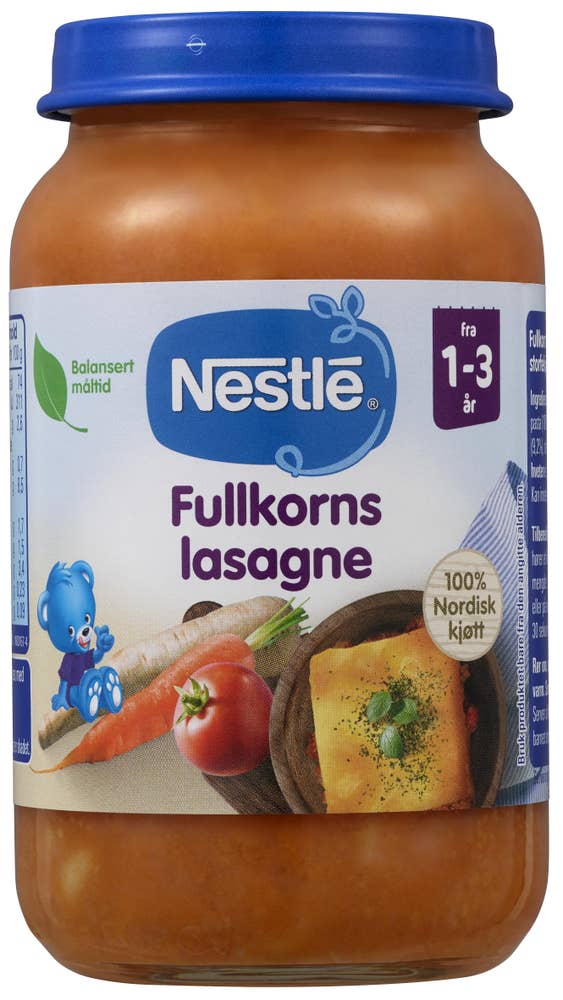 Nestlé Fullkornslasagne fra 1-3 år