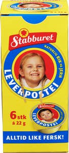 Stabburet Leverpostei 6x22g