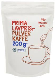 Prima Lavpris Pulverkaffe