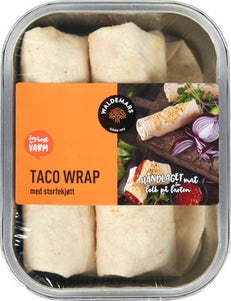 Waldemars Taco Wrap med storfekjøtt 2stk