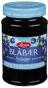 Lerum Blåbær Original Uten Tilsatt Sukker