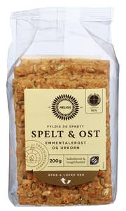 Helios Knekkebrød Spelt & Ost Økologisk