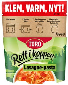 TORO Rik Rett i koppen Lasagnepasta