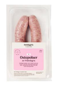 Heldiggris Ostepølser rå Frilandsgris 2 stk