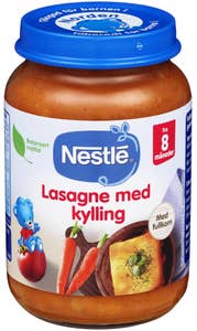Lasagne med kylling Fra 8 m
