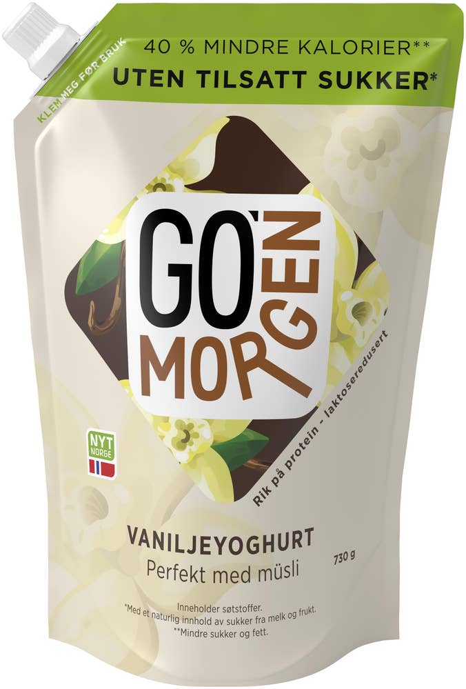 TINE Go'morgen Vaniljeyoghurt Uten tilsatt sukker