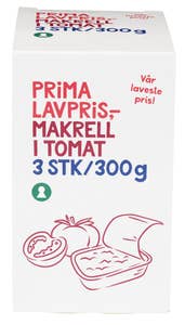 Prima Lavpris Makrell i tomat 3 x 100g
