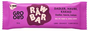 Grogro RÅWBAR med dadler, havre og kakao