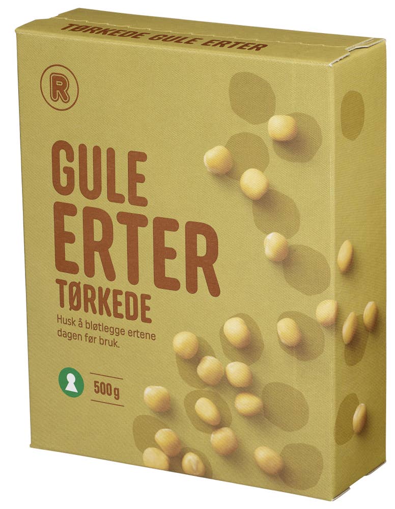 R Tørkede erter Gule