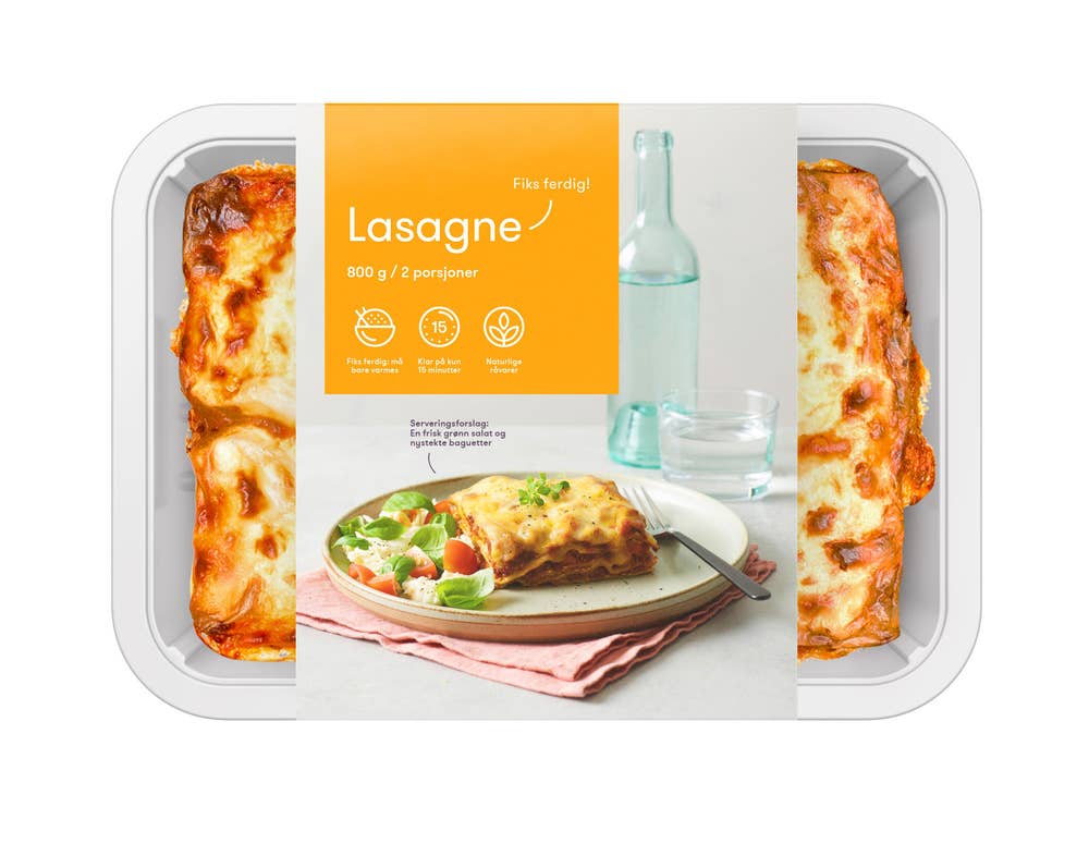 Fiks ferdig Lasagne 2 porsjoner