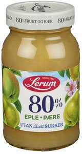 Lerum Eple og pæresyltetøy 80% Uten Tilsatt Sukker