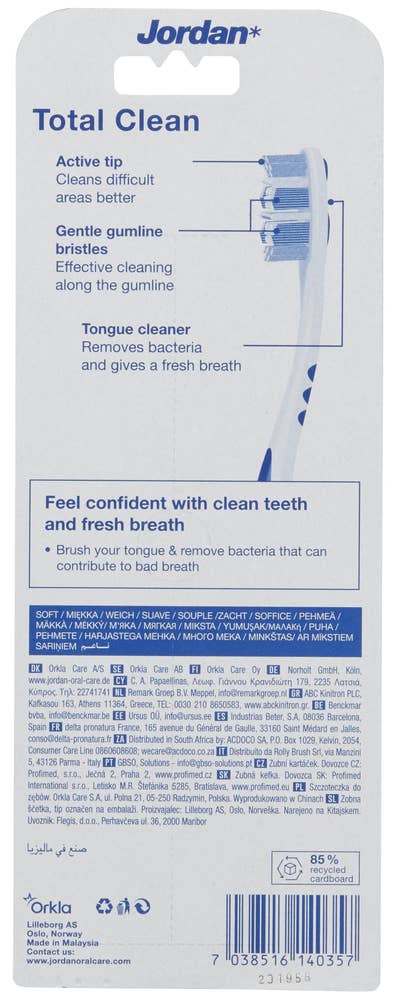 Jordan Total Clean Soft tannbørste