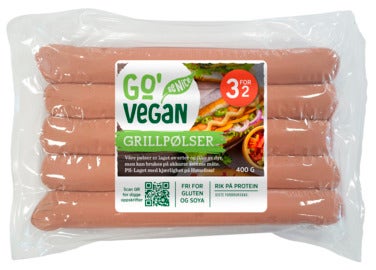 Go’Vegan Plantebaserte Grillpølser 5stk