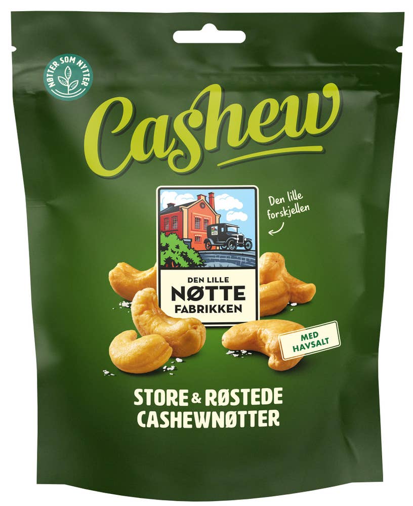 Den Lille Nøttefabrikken Store Cashewnøtter Havsalt