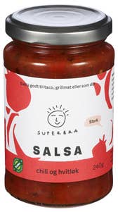 Superbra Salsa sterk chili og hvitløk Økologisk