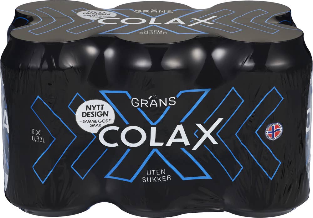 Grans Cola X Uten Sukker 6 x 0,33L