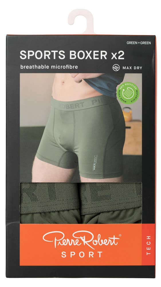 PR Sports-boksershorts i mikrofiber, Herre Grønn, str. XL