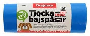 Dogman Tykke hundeposer med knytehåntak Blå