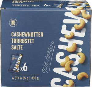 R Cashewnøtter 6x55g