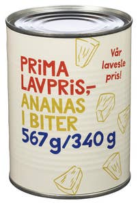 Prima Lavpris Ananas i biter