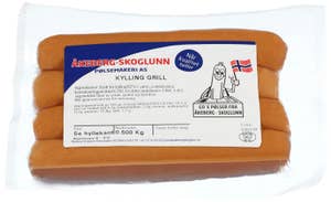 Åkeberg Skoglunn Grillpølse kylling 6 stk