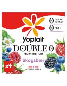 Yoplait Double 00% Skogsbær 4x125g