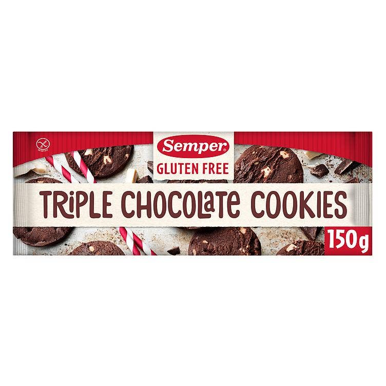 Semper Triple Choco Cookies Glutenfri
