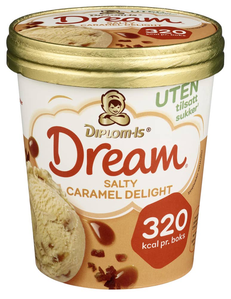 Diplom-is Salty Caramel Delight Uten Tilsatt Sukker