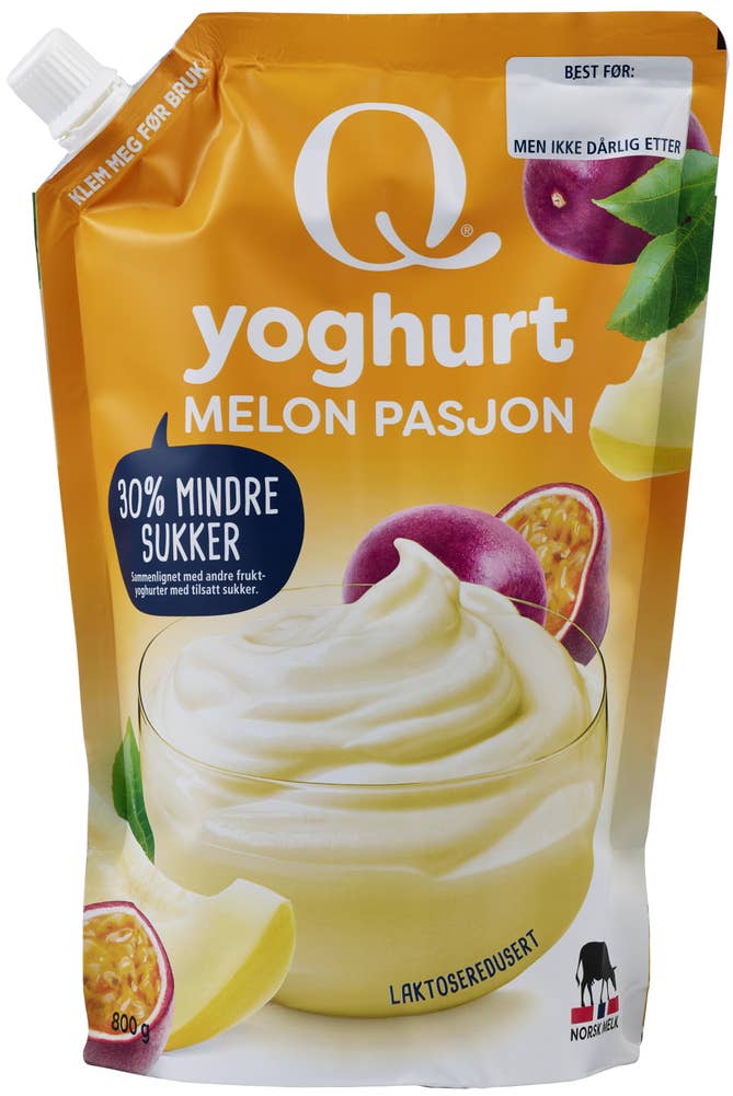 Q frokostyoghurt Melon og pasjonsfrukt