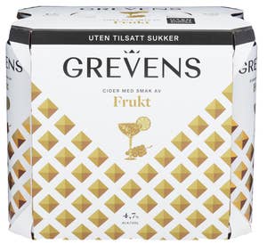 Grevens Cider Fruktsmak Uten Sukker 6 x 0,5l