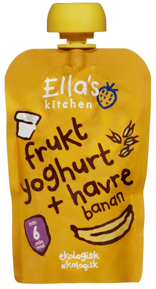 Ella's Kitchen Fruktyoghurt havre og banan Fra 10 mnd