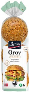 Hatting Grove hamburgerbrød 6stk