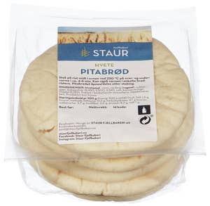 Staur Fjellbakeri Pitabrød hvete, ca 15 cm 5 stk