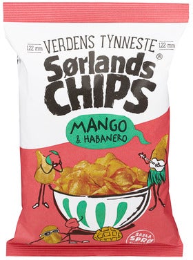 Sørlandschips Verdens Tynneste Mango & Habanero