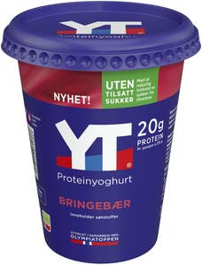 TINE YT proteinyoghurt Bringebær