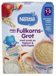 Nestlé Min Fullkornsgrøt yoghurt og eple 1-3 år