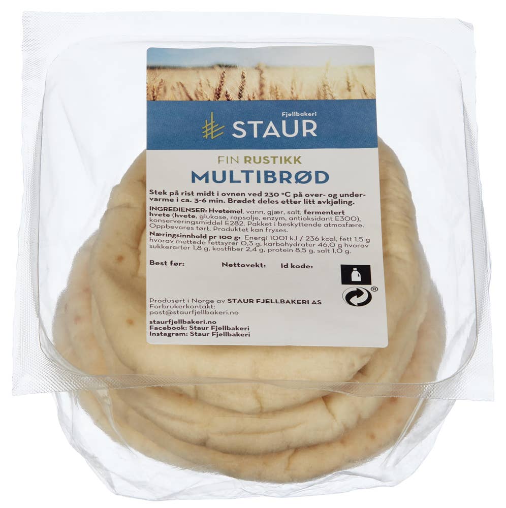 Staur Fjellbakeri Multibrød fine 4 stk