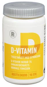 R D-Vitamin 10 µg Tyggetablett med sitronsmak, 36 g