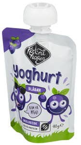 Kolonihagen Yoghurt blåbær klemmepose Økologisk